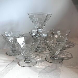 Set/6 Vibtage 70s Dansk Sherbet/Champagne Footed Glasses